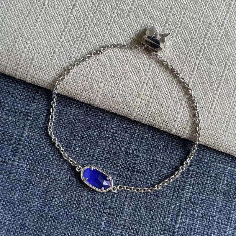 

YEEVAA Cobalt Cats Eye Artificial Crystal Gemstone Adjustable Chain Bracelet for Women, Fashion Jewelry