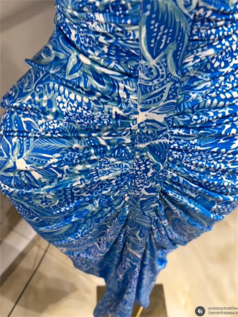 Frauen Sexy Langarm Drehen-unten Kragen Blau Floral Gedruckt Maxi Kleid 2025, Straße Geburtstag Abend Party Kleid Club vestidos