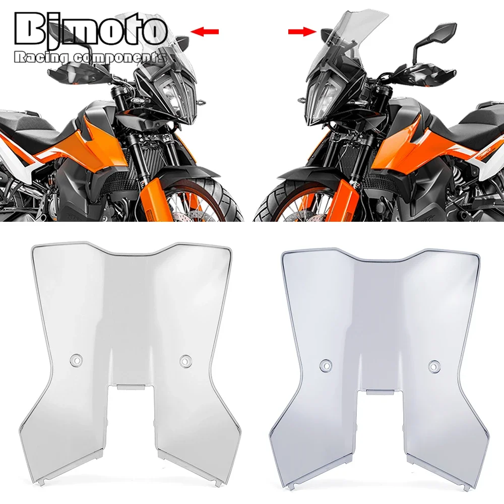 

Motorcycle Windscreen for 790 Adventure ADV 890 2019 2020 2021 2022 Windshield Wind Screen Shield Airflow Deflectors