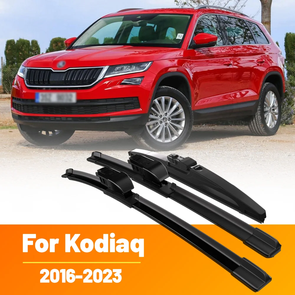 Wiper LHD Front & Rear Wiper Blades Set For Skoda Kodiaq 2016 - 2023 Windshield Windscreen Window Rain Brushes 24