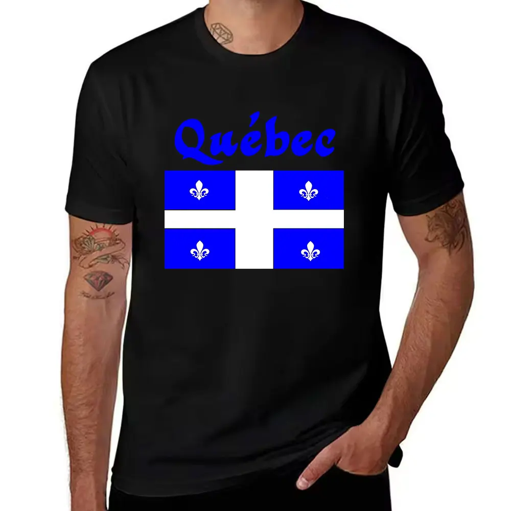 Men's Cotton Quebec Fleur-De-Lis Graphic Short Sleeve T-Shirt