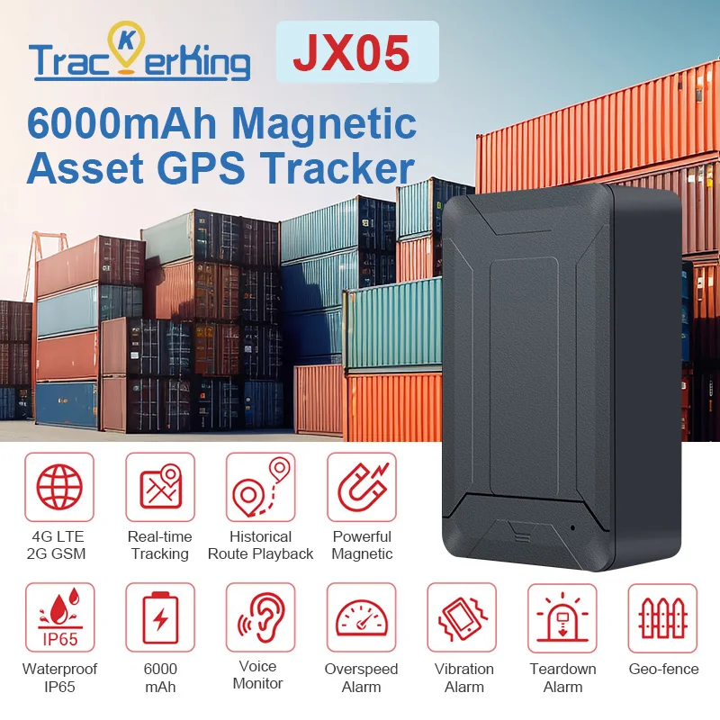 TrackerKing JX05A 6000mah długi czas czuwania lokalizator GPS Monitor ustawiania aktora 2G magnetyczny zasób lokalizator GPS przenośny rastereador