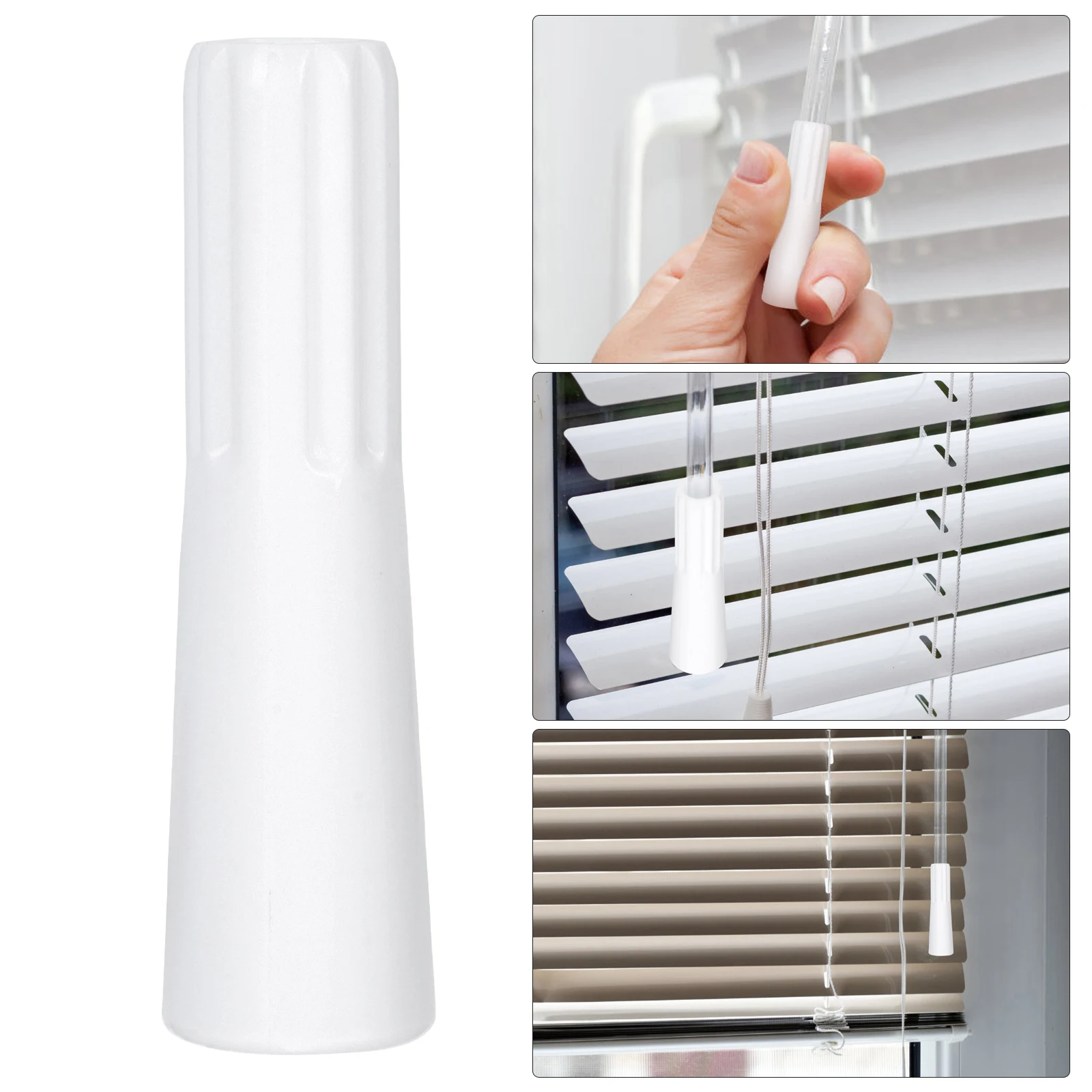 

20pcs Vertical Wand Tips Blind Handles White Tilt Rod Handle Reusable Light Weight Easy Install Window Opener Pole Parts Blind