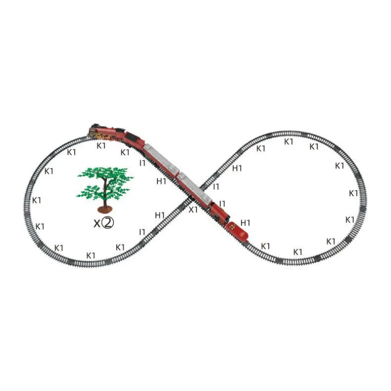 Christmas Electric Train Smoke Train Toys with Light&Sound ﻿ Railway Model Toy Kids Birthday