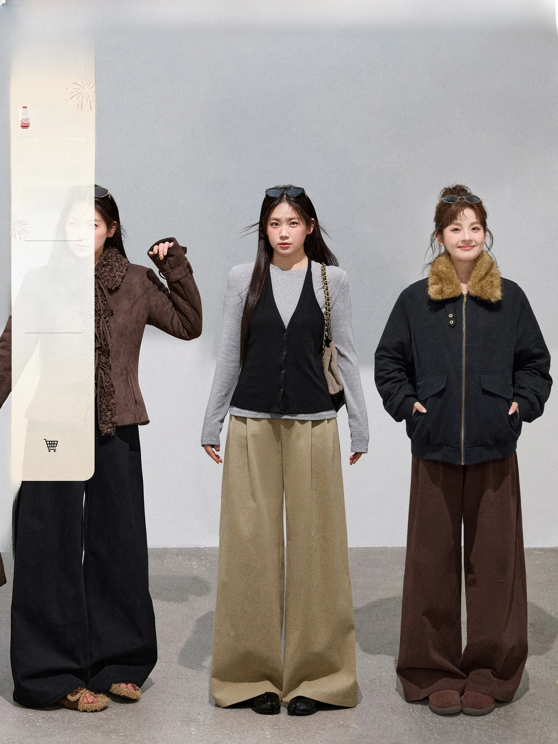 

Брюки прямого кроя JULULOOK Studio "Pastoral God Evening" в ретро-стиле, больших размеров, повседневные, универсальные, осенне-зимние