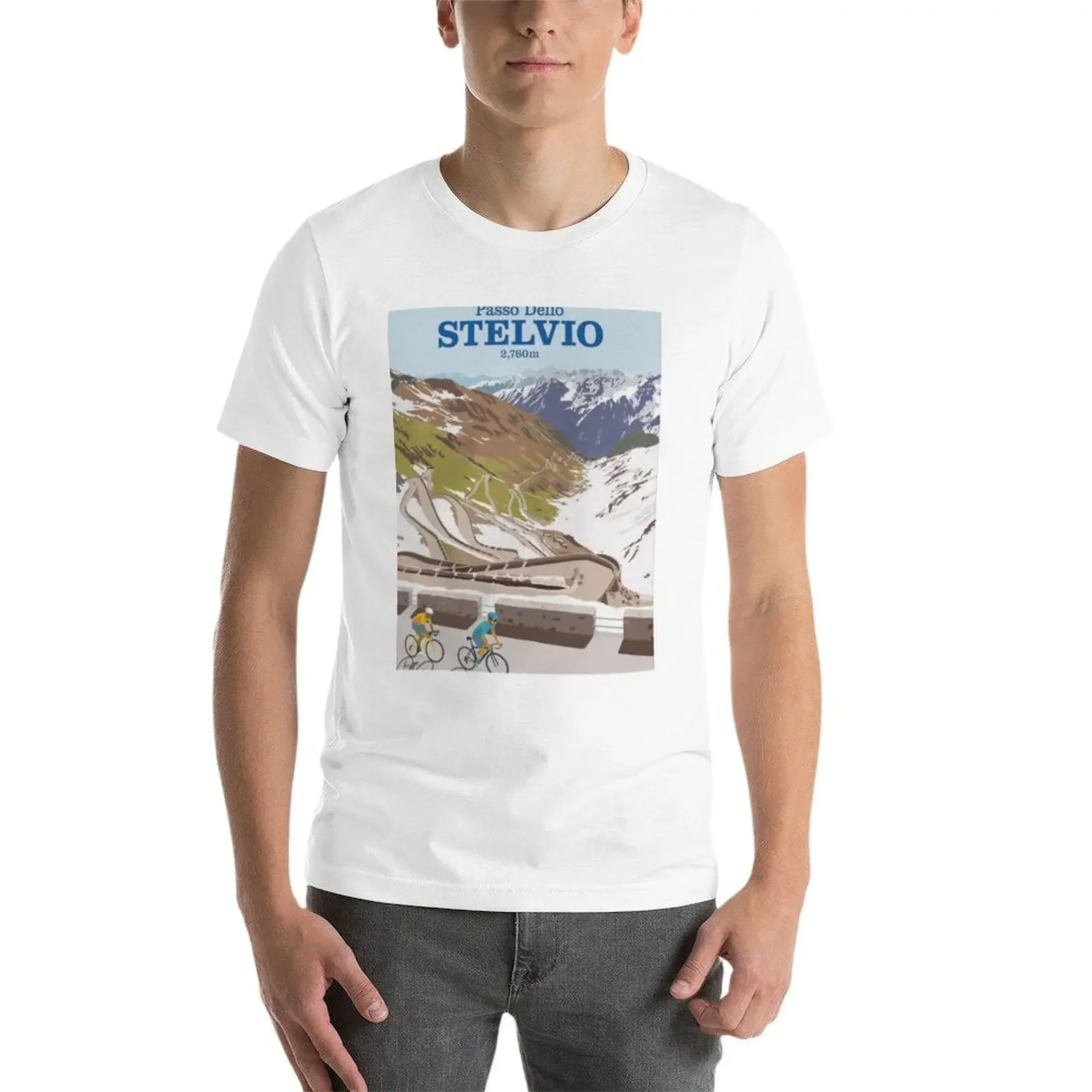 Passo Dello Stelvio T-Shirt plus sizes customs design your own funnys plain white t shirts men