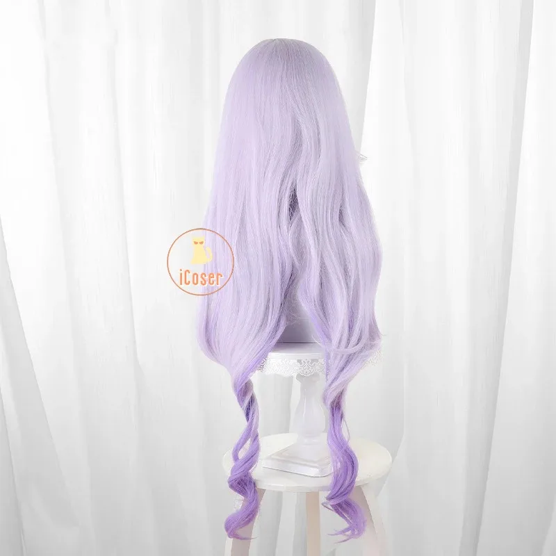 Honkai Star Rail Black Swan Cosplay Wig 100CM Light Purple Long Hair Garden of Recollection Halloween Party Women Props iCoser