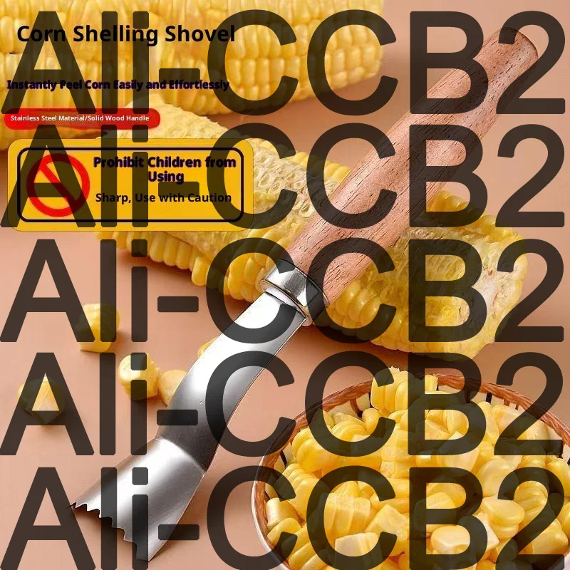 

Stainless Steel Corn Peeler Kitchen Manual Corn Cob Stripper Household Corn Peeler Tool With Wood Handle Reusable For Cooking