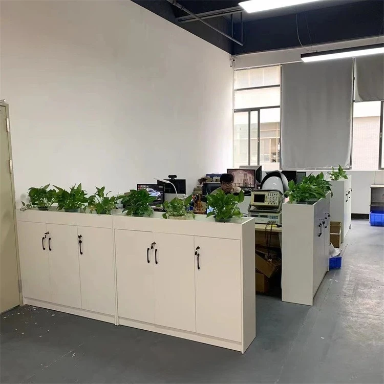 New office partition cabinet simple modern file short cabinet storage flower slot information flower grass wood factory direct