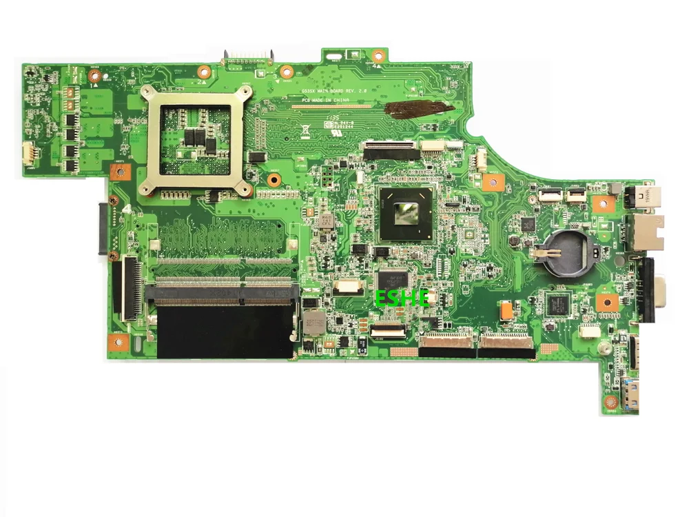 ل ASUS G53SW G53SX VX7 VX7SX G53S اللوحة الرئيسية HM65 مع 2 فتحات ذاكرة الوصول العشوائي اللوحة الأم للكمبيوتر المحمول اختبار العمل 100%