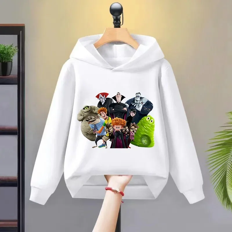 New trend cartoon Hotel Transylvania Kids hoodie Boys Girls Anime cartoon print Fun hoodie top loose sports casual