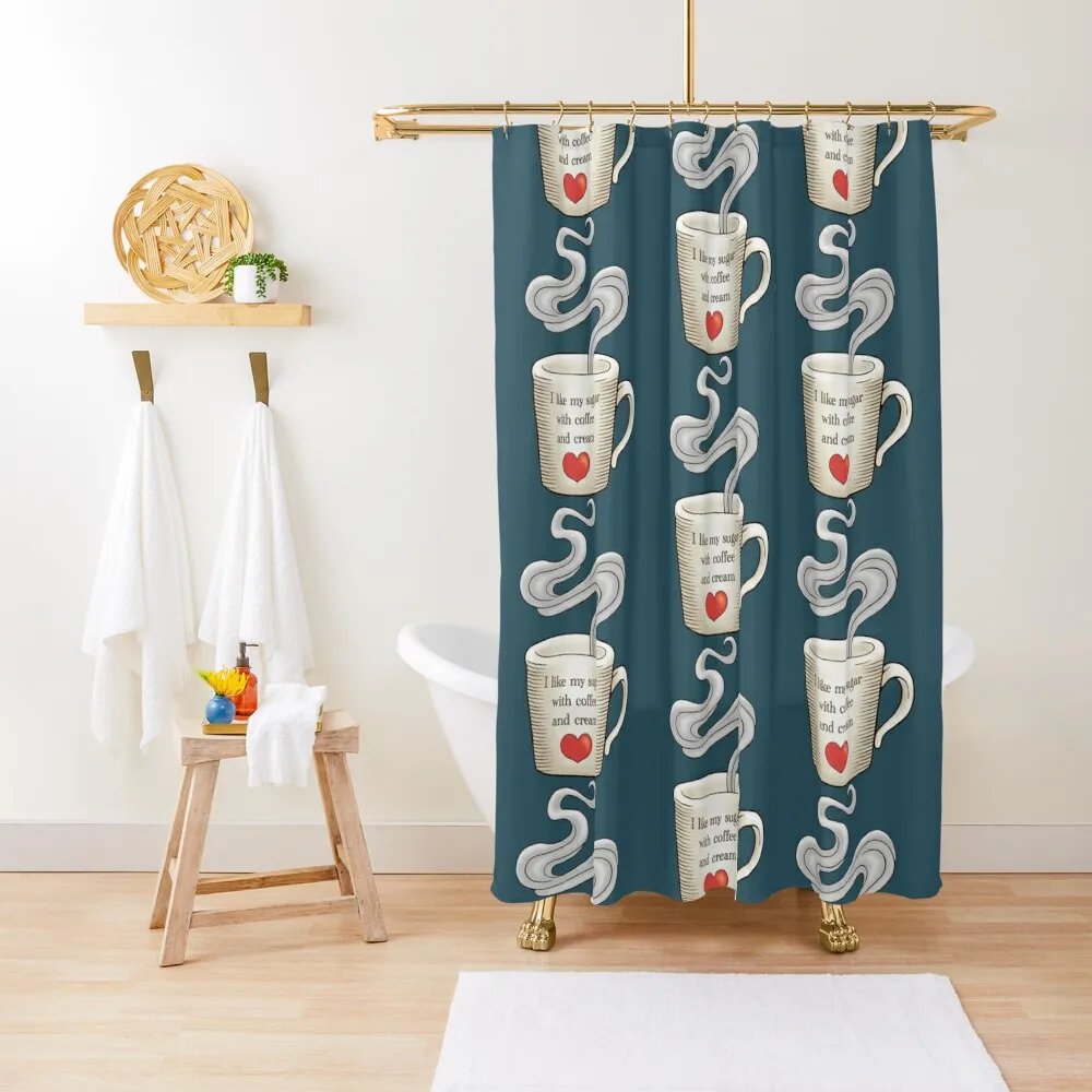 

I Like My Sugar with Coffee and Cream Shower Curtain Accessories For Shower And Services For The Bathroom Bathtub Curtain