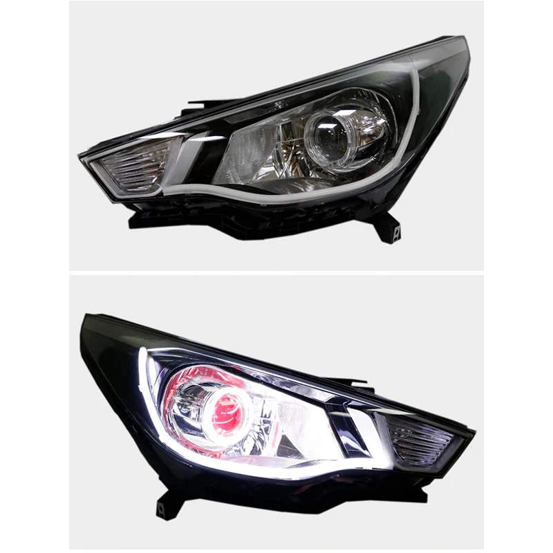 Customized Full LED Headlights For Hyundai Verna 2017-2021 Bi-xenon Projector Lens Front Lamps With DRL view 5