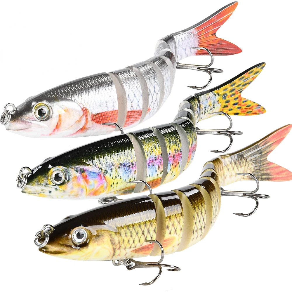 10g 10cm Sinking Wobblers Fishing Lures Jointed Crankbait Swimbait 9 Segment Hard Artificial Bait for Fishing Tackle Lure