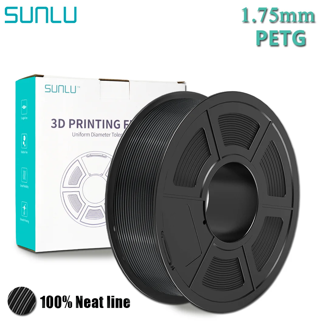 

SUNLU PETG 1kg 1.75mm Filament Tolerance 0.02mm FDM 3D Printer Material Low odour Neat Winding Non-toxic No Bubble Consumables