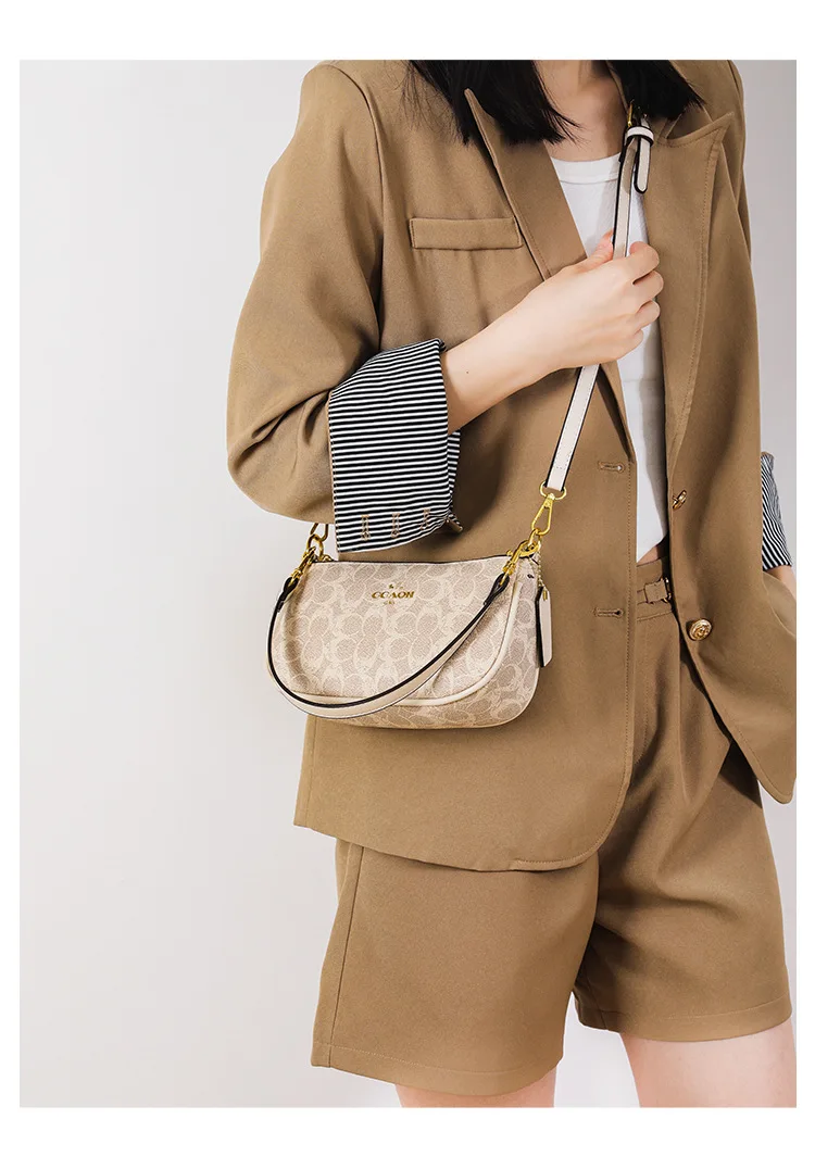 Hochwertige Damen-Umhängetasche, klassische Vintage-Handtasche, elegante Designer-Ledertasche für Frauen. – Detail 15