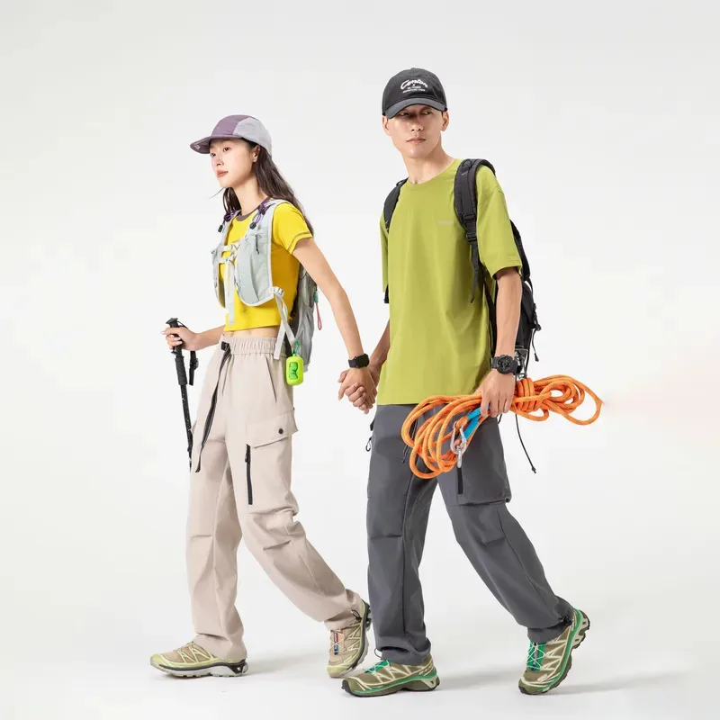 

Green workwear casual pants for men spring and autumn American retro loose casual youth outdoor sports down pants