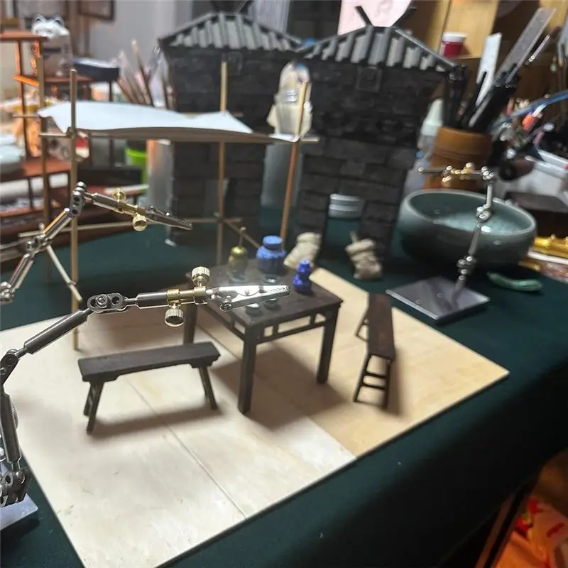 B51CNEW! Stop Motion Animation Rig Kit With26cm Stainless Steel Rig &6 Different Ofconnectors Forseamless Character