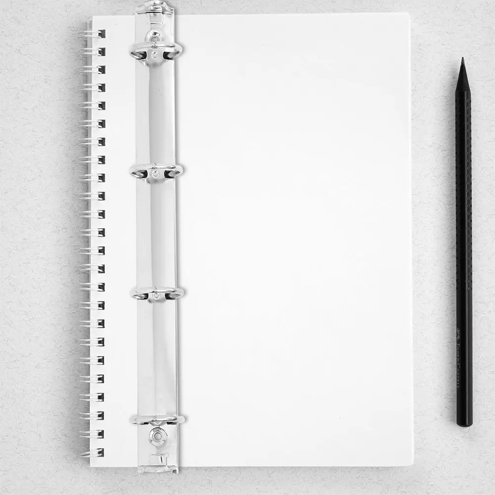 

5Pcs A4 Metal Loose Leaf Binder 4-Hole Sturdy Ring Binder Compact Portable for School Office Meeting Notes Projects Efficient