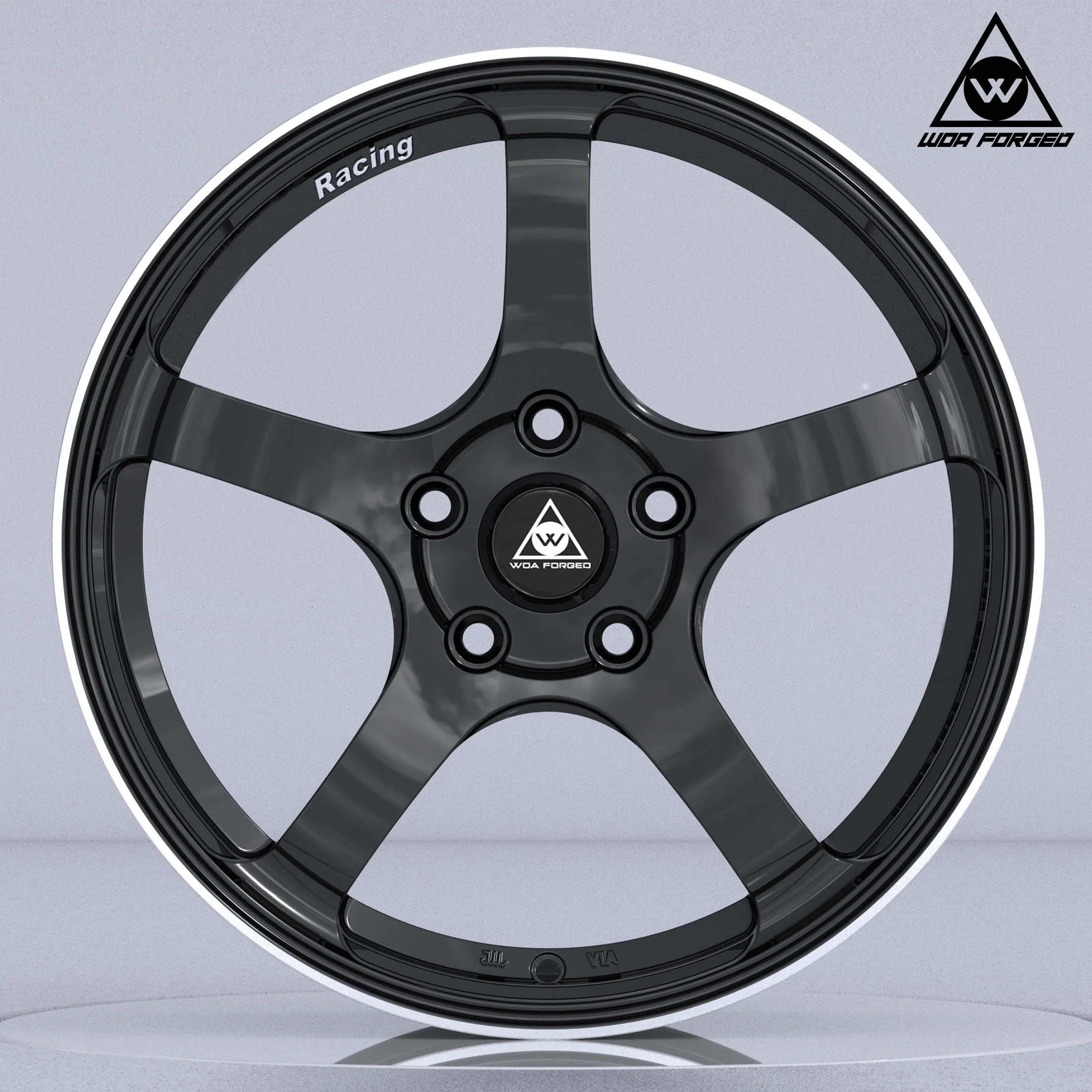 عجلات من الساتان الأسود المزورة سبائك مقعرة متداخلة 5x112 18-22 بوصة ضمان جديد 5 سنوات لسباق ADVA TC-4 حسب الطلب #2