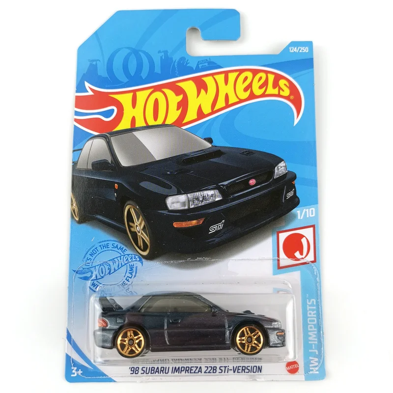 2021-124 Hot Wheels Cars 98 SUBARU IMPREZA 22B STi-VERSION 1/64 Metal Die-cast Model Collection Toy Vehicles