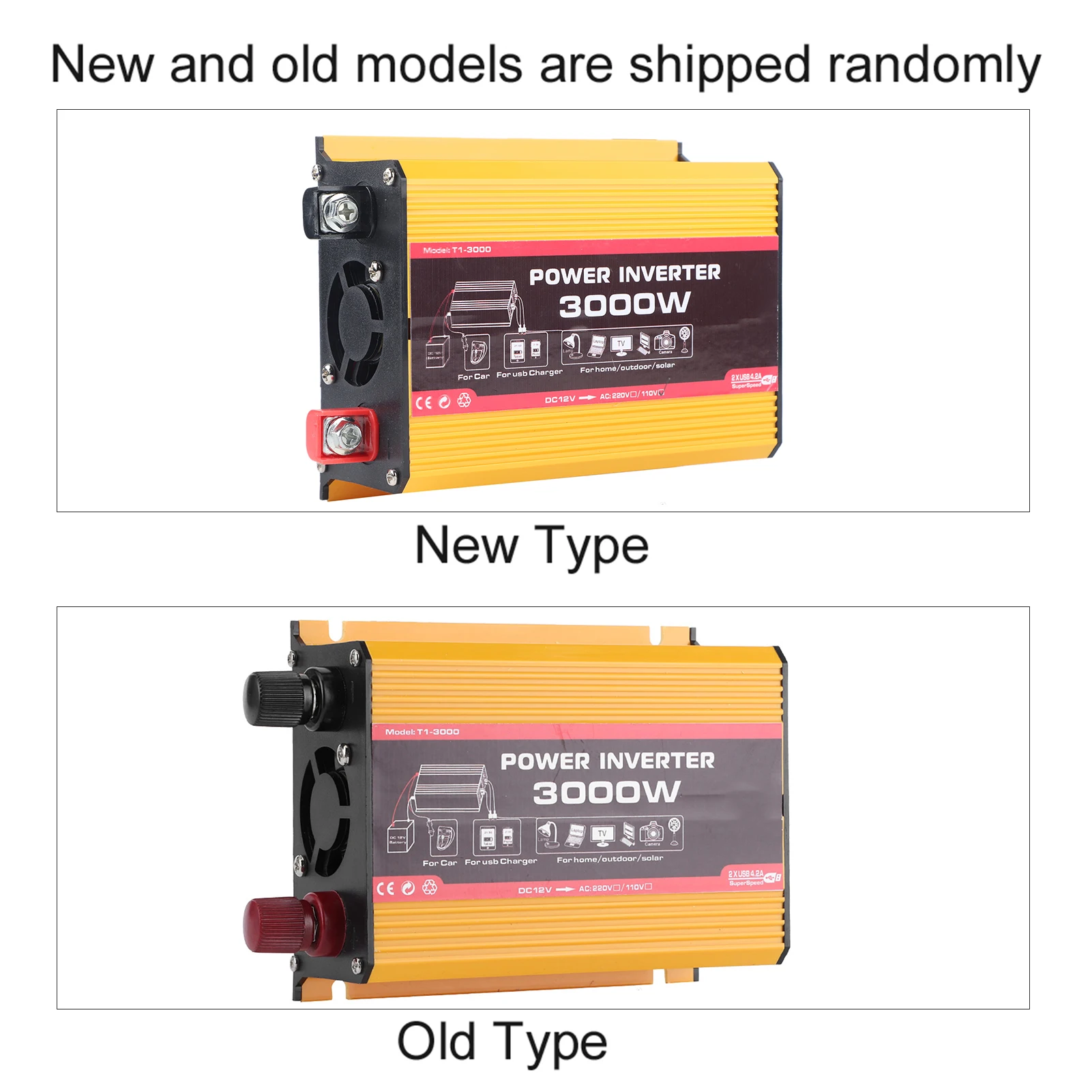 Car Inverter 3000W Dual USB Auto Power Converter Modified Sine   Car Power Converter Car Power