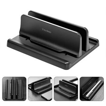 Suporte Vertical ajustável para Laptop, Desktop Stand, Titular do telefone celular Tablet, iPad, MacBook, Mac Pro, Base Tablet Bracket, 3 em 1