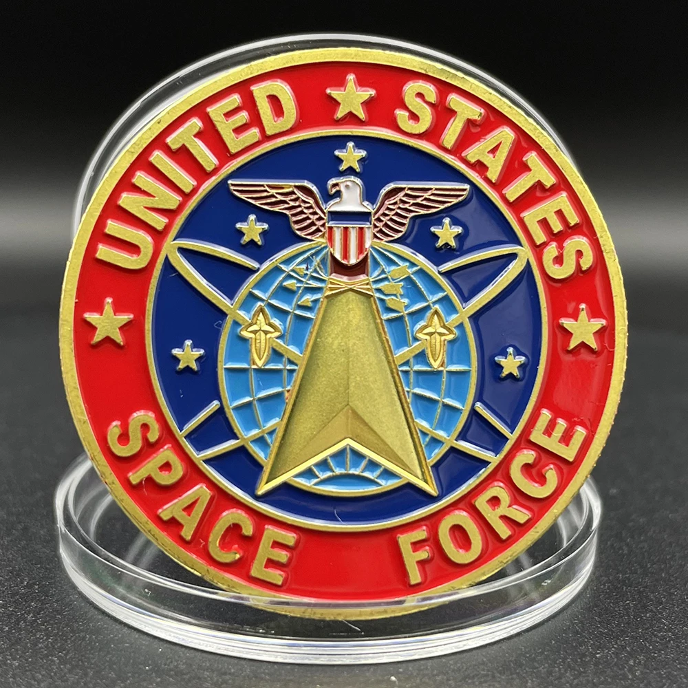 United States Space Force Challenge Coin Salute To Astronauts Gold Coin Brave Exploration Universe Badge