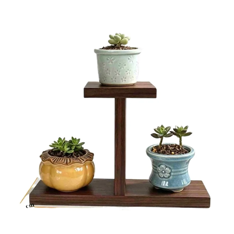 Solid wood flower stand windowsill type multi-layer special indoor bay window flower pot storage rack