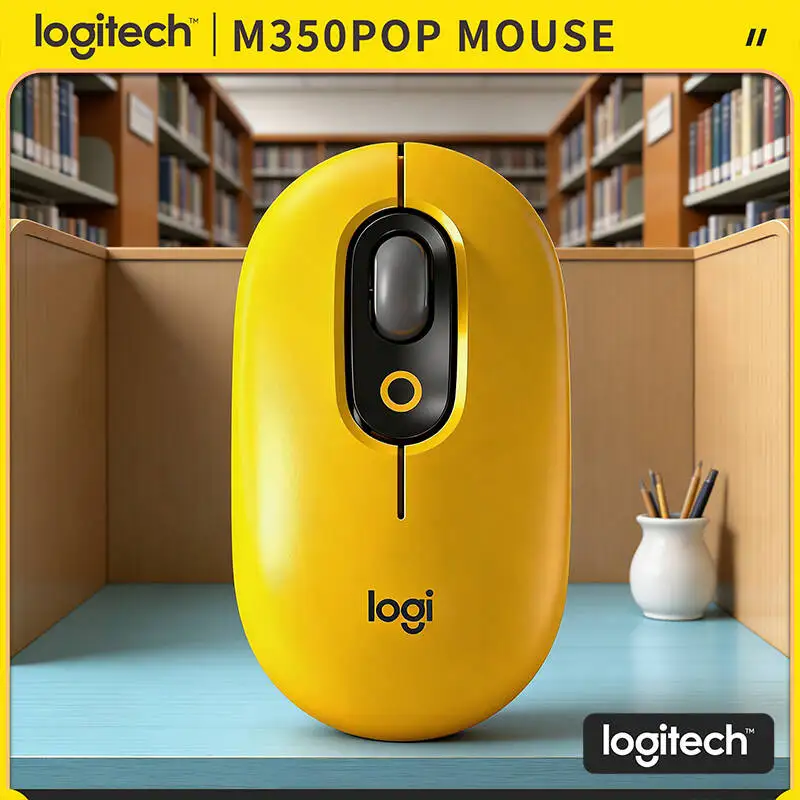 

Беспроводная мышь Logitech M350 POP с Bluetooth и бесшумным щелчком 2,4 ГГц, компактный стильный дизайн для ноутбука, офиса и дома