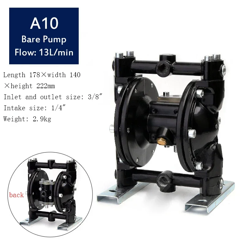 A-15 Mini Air Operated Paint Pump Double Diaphragm Pressure-stabilized Diaphragm Pump Mini Pneumatic Diaphragm Paint Pumps