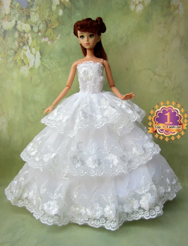 1pcs Model Choose Option Wedding Dress Princess Gown Dress Clothes Gown for Barbie Doll Dress