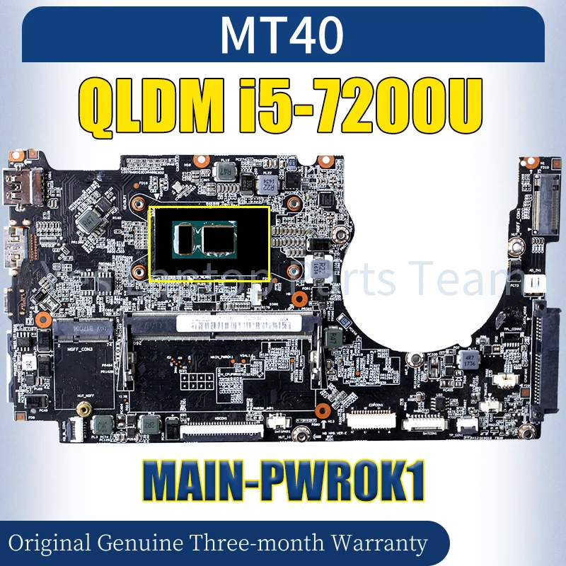 MAIN-PWR0K1 MT40 Laptop Mainboard QLDM Notebook Motherboard