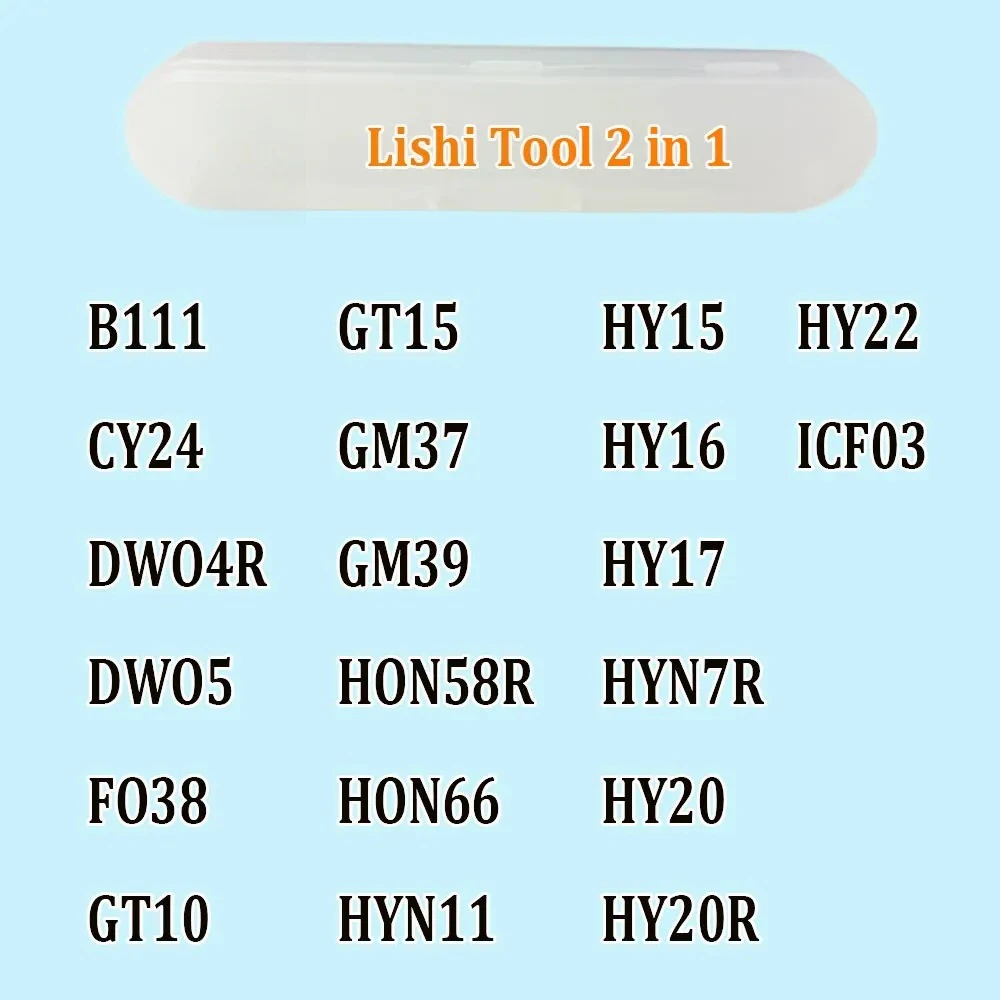 Lishi 2 in 1 Tool TOY38R TOY40 TOY43 TOY43R TOY43AT TOY47 TOY48 TOY51 TOY2014  TOY2018, TOY2 TRACK, TOY2 V.5 for Toyota Car Key