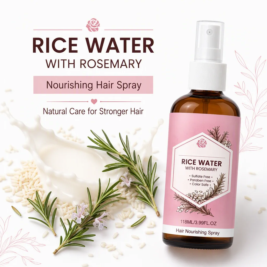 Rosemary Oil Hair Essential Spray Nourishes Strengthen Hair Roots Scalp Treatment Mist Conditioner Smoothing Shine Frizz Control