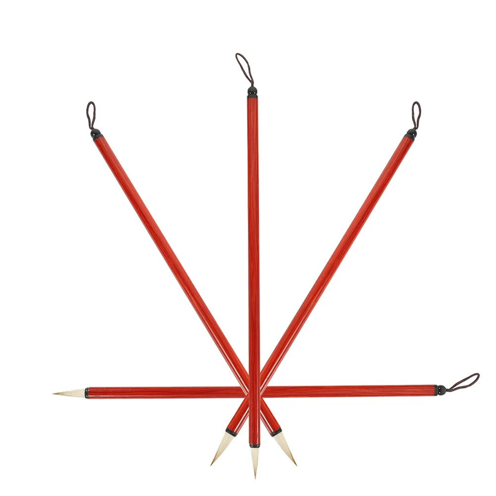 4Pcs Chinese Calligraphy Brushes Traditional Ink Brush Pens for Writing Painting Drawing Calligraphy Set Beginners