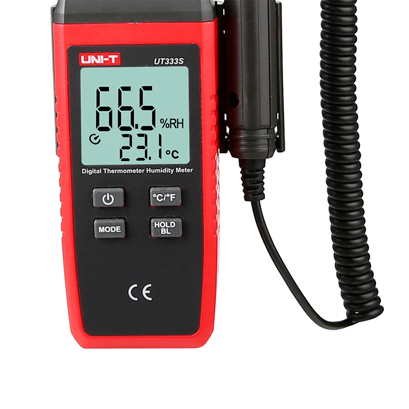 UNI-T UT333S البسيطة درجة الحرارة الرطوبة متر في الهواء الطلق الرطوبة الزائد إشارة LCD الرقمية الحرارية الرطوبة