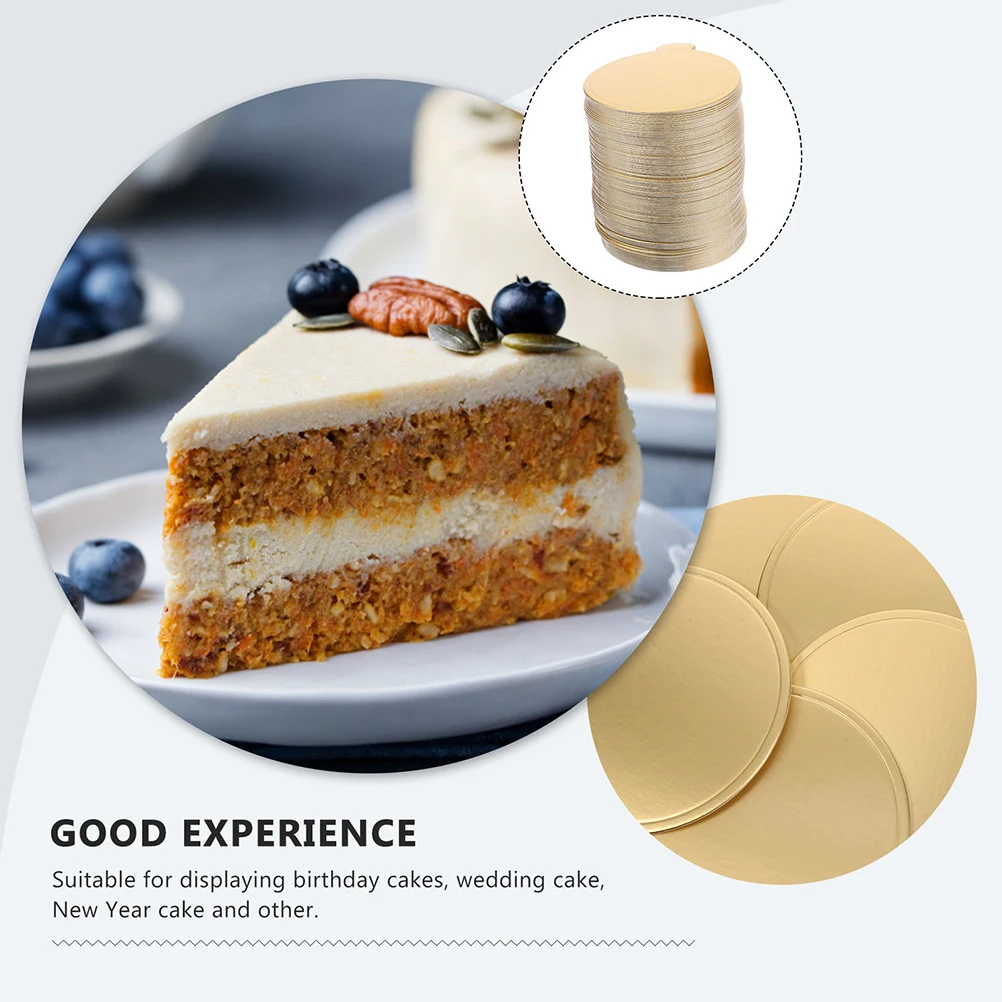 200 folhas descartáveis de placa de bolo de mousse bases redondas para decorações de festa de aniversário de casamento mini placas de bolo