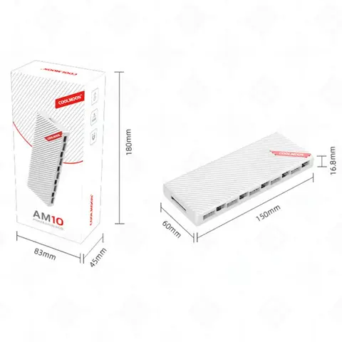 COOLMOON Den nya PWM-hubben 5V3PIN AURASYNC levereras med magnetisk sugfunktion och stöder 10 temperaturkänsliga RGB-fläktar 8 best sales sval måne - №2