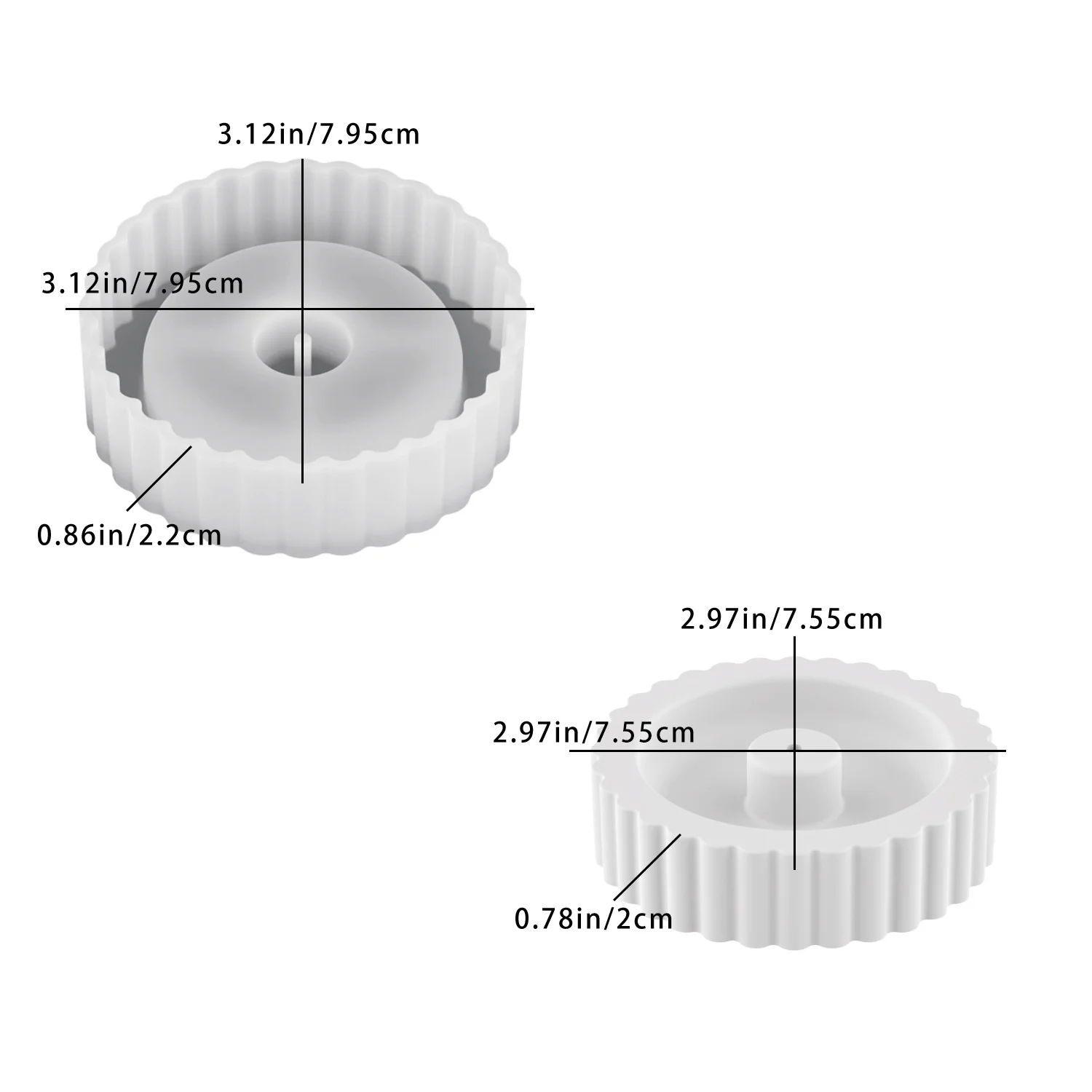 DIY smooth incense plate resin mold, plaster wave incense plate silicone mold