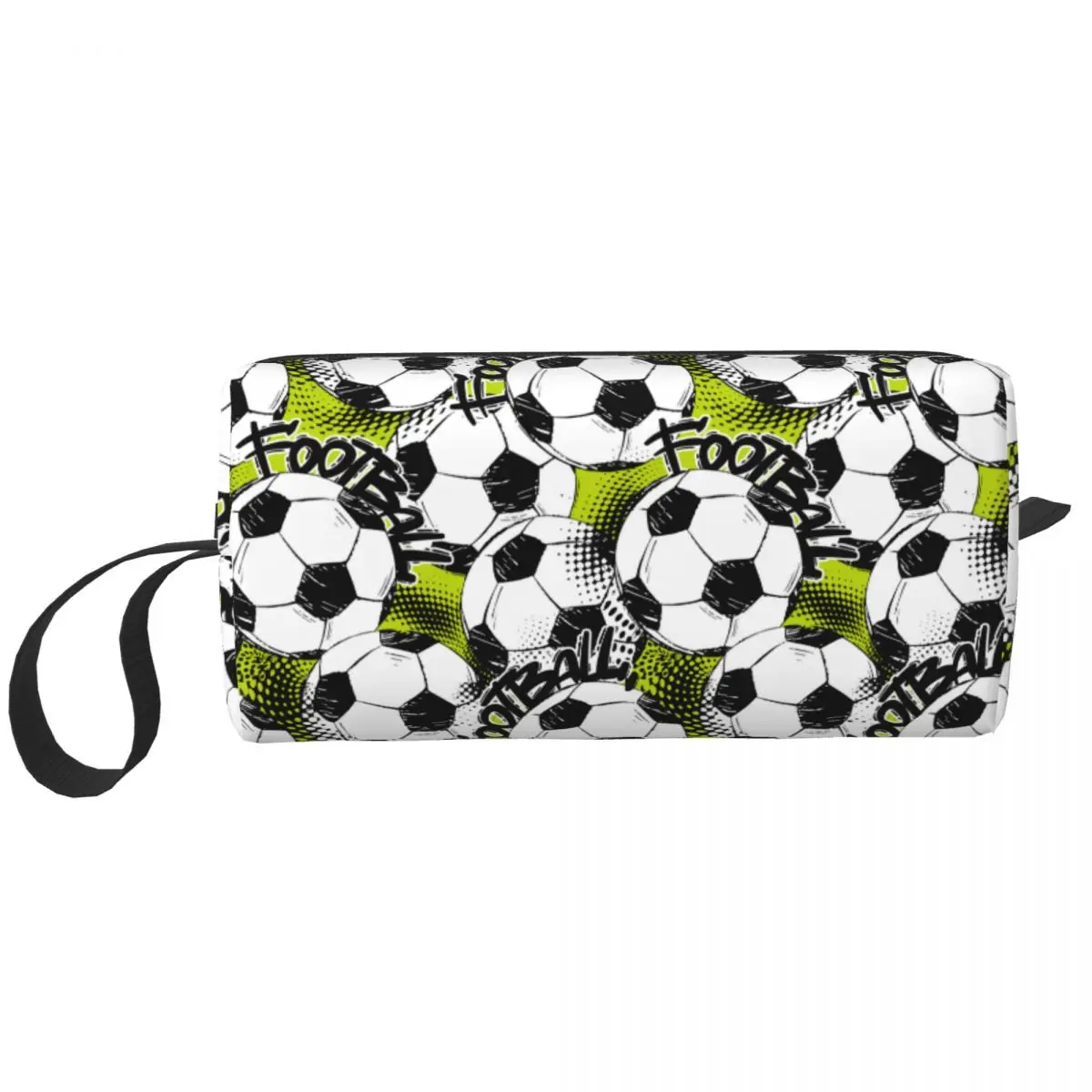 Football Sport Balls Soccer Cosmetic Bag for Women Makeup Bags Travel Waterproof Toiletry Bag Organizer Merch