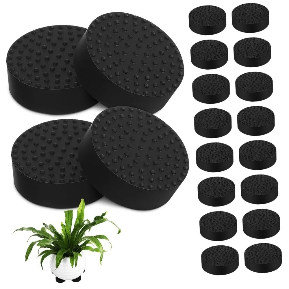 1/4Pcs Durable Movable Flower Pot Feet Risers Natural Rubber Non-Slip Plant Stand Base Inserts Large Pots Gardens Patios Decks