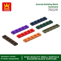 Wange124Pcs/lot Plate 1X5 Holes Block Moc Color Accessories Compatible with 78329 Brick DIY Children's Toy Assembly Parts