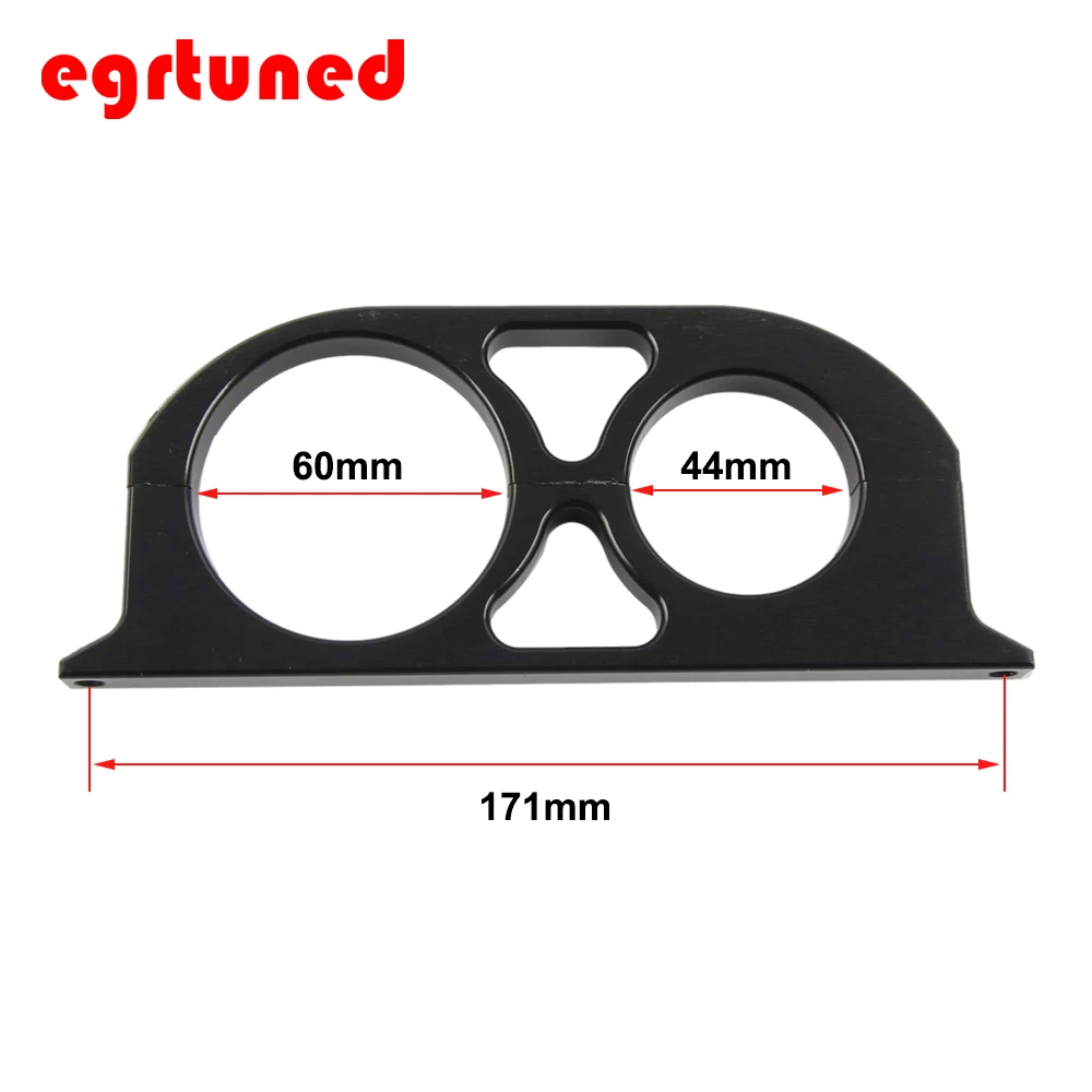Aluminum Billet dual Double Bracket Mounting Bracket Clamp Kit for 44mm fuel filter and 60mm 044 pump with fitting