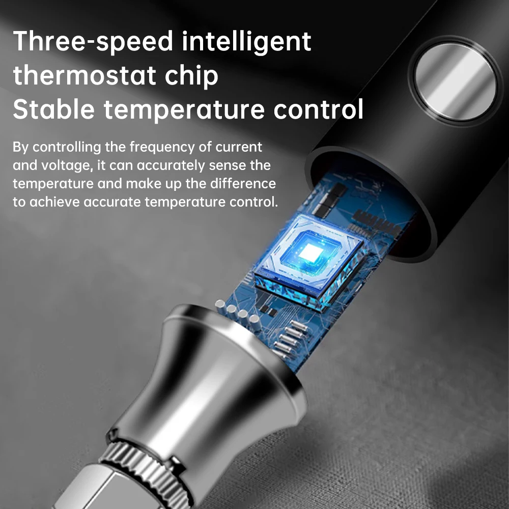 Kein Batteriemodell, USB-Lötkolben, Typ C, drei Stufen der Temperaturregelung, schnelles Aufheizen, Lötkolben-Set, DC5 V, 2 A, 8 W