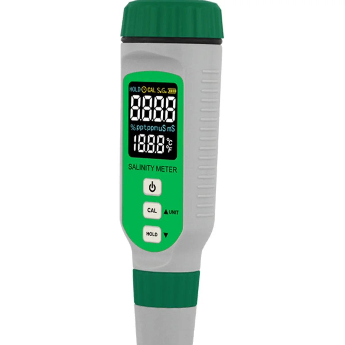 AR8212+ Pen salinometer Portable fish pond aquaculture chemical salinity meter is rechargeable