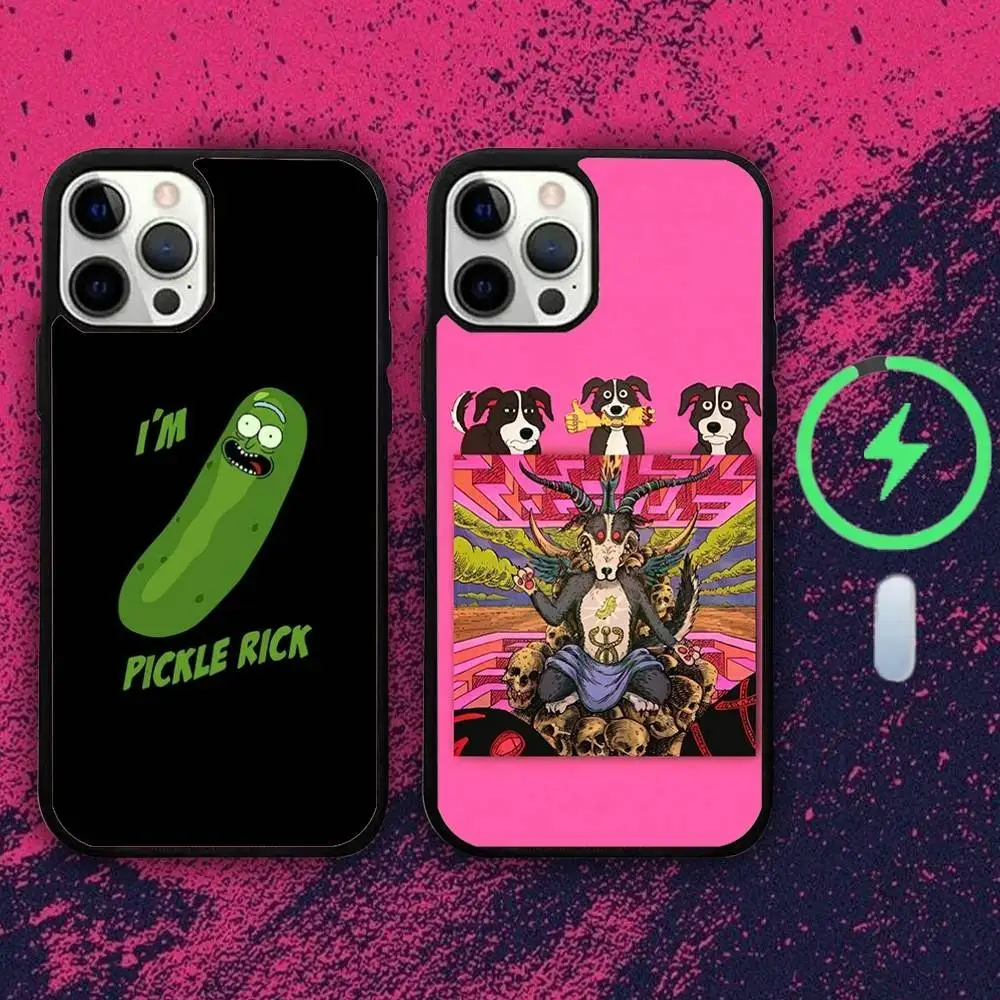 

Cartoon M-Mr P-Pickles Phone Case For iPhone 16e,16,15,14,13,12,11,Plus,Pro,Max,Mini Magsafe Magnetic Wireless Charging