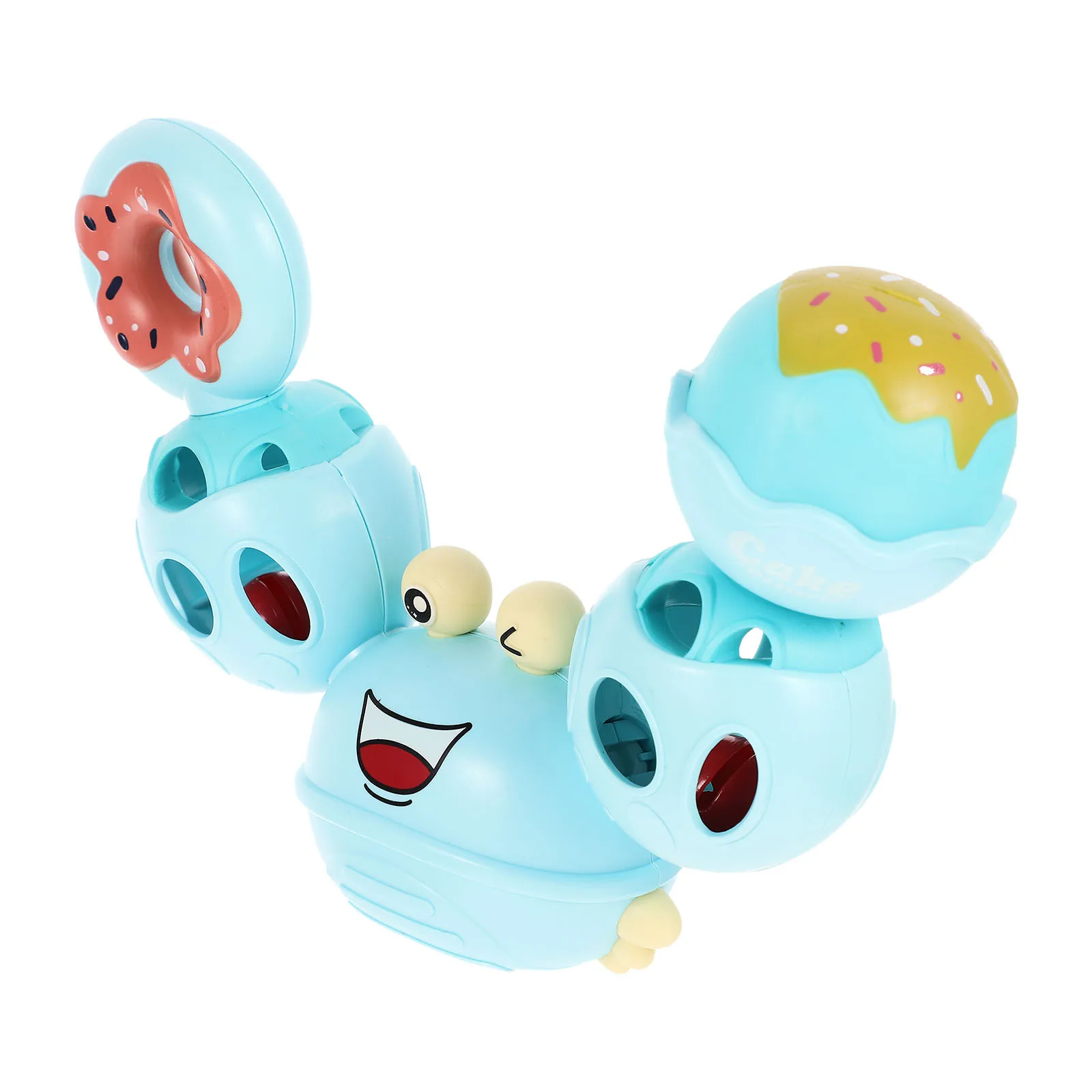 خشخيشة سرطان البحر آمنة ومتينة للأطفال، سهلة الاستخدام، اهتزاز بلطف، تجذب الاهتمام، تدريب وتنمية السمع للرضع