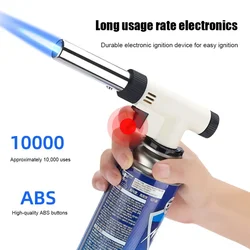 Flame Gun Welding Gas Torch Butane Burner Portable Outdoor BBQ Lighter Flamethrower Welding Equipment Kitchen Electron Ignition
