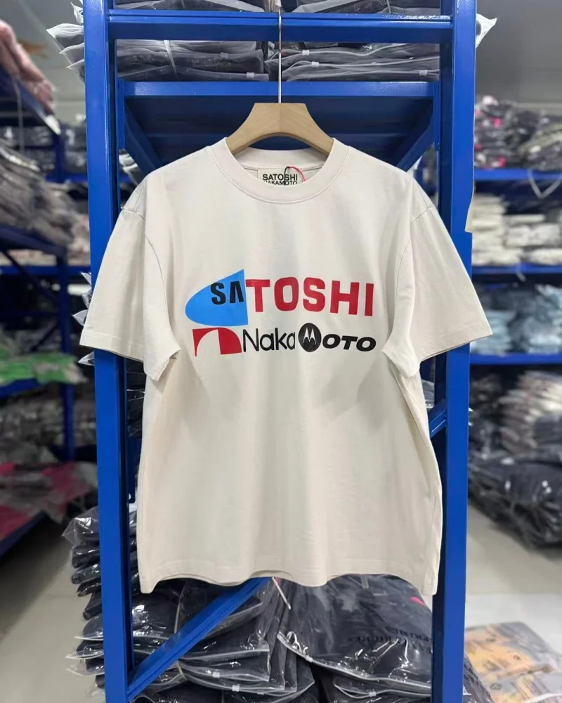 Unisex Vintage Washed T‑Shirt SATOSHI NAKAMOTO Graphic Print Loose Short Sleeve Tee Hip‑Hop Streetwear Men Women Casual Top